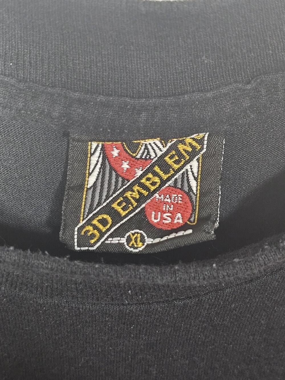 Vintage 3D Emblem T-Shirt Sturgis American Biker 1992 Black Single Stitch USA - Picture 7 of 11